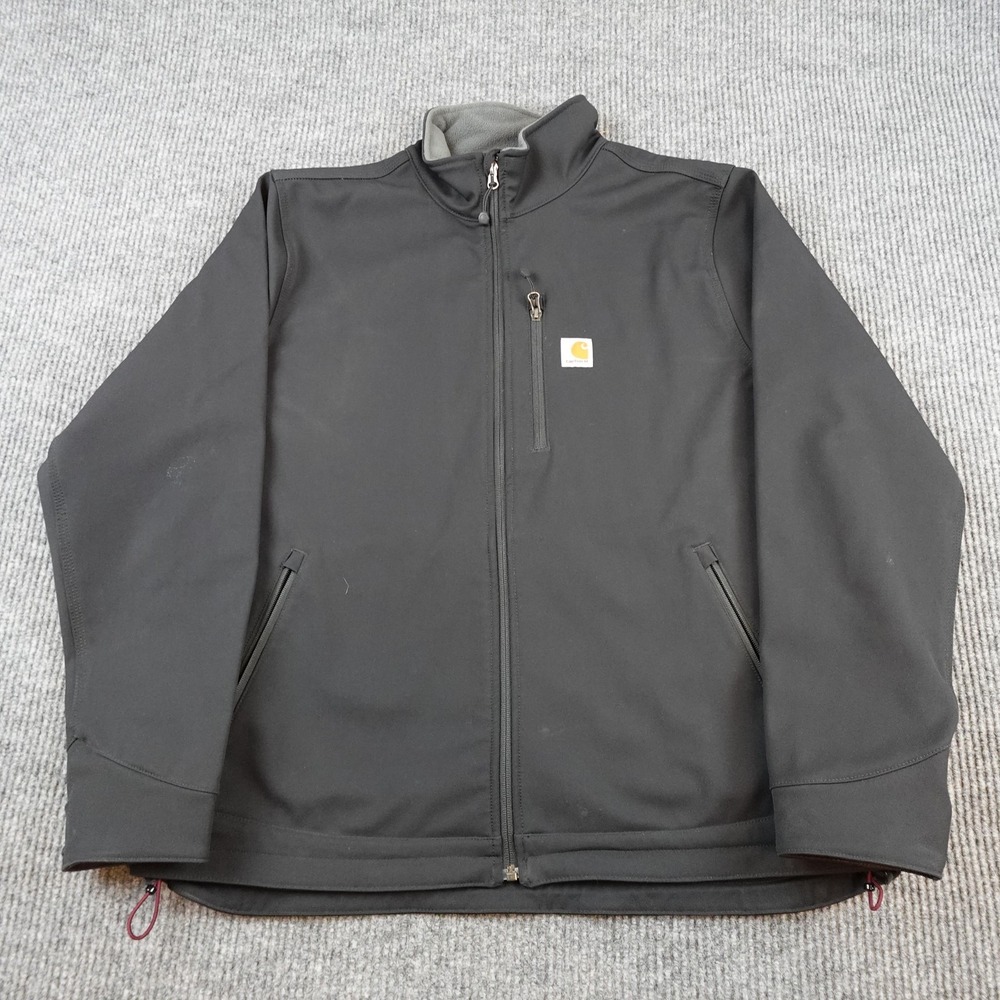 Carhartt Softshell Jacket Mens XL Black Full Zip Outdoor Workwear 102199